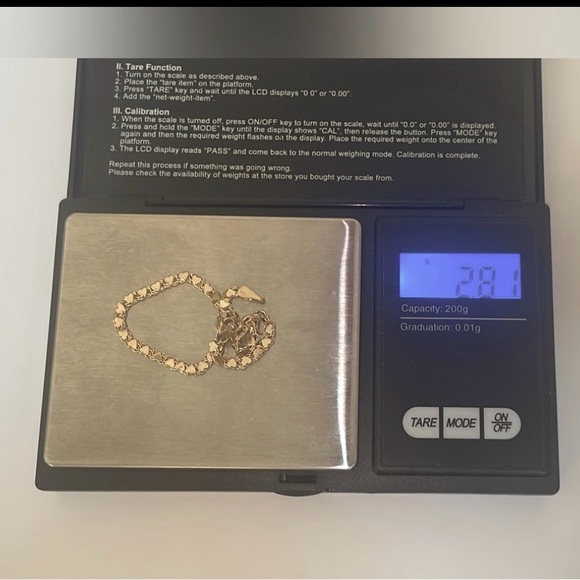 Solid Stamped 14K Yellow Gold Love Hearts Link Bracelet - Picture 8 of 12